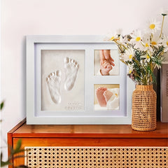 Hand & Footprint Nursery Keepsake Memory Frame for Boys & Girls