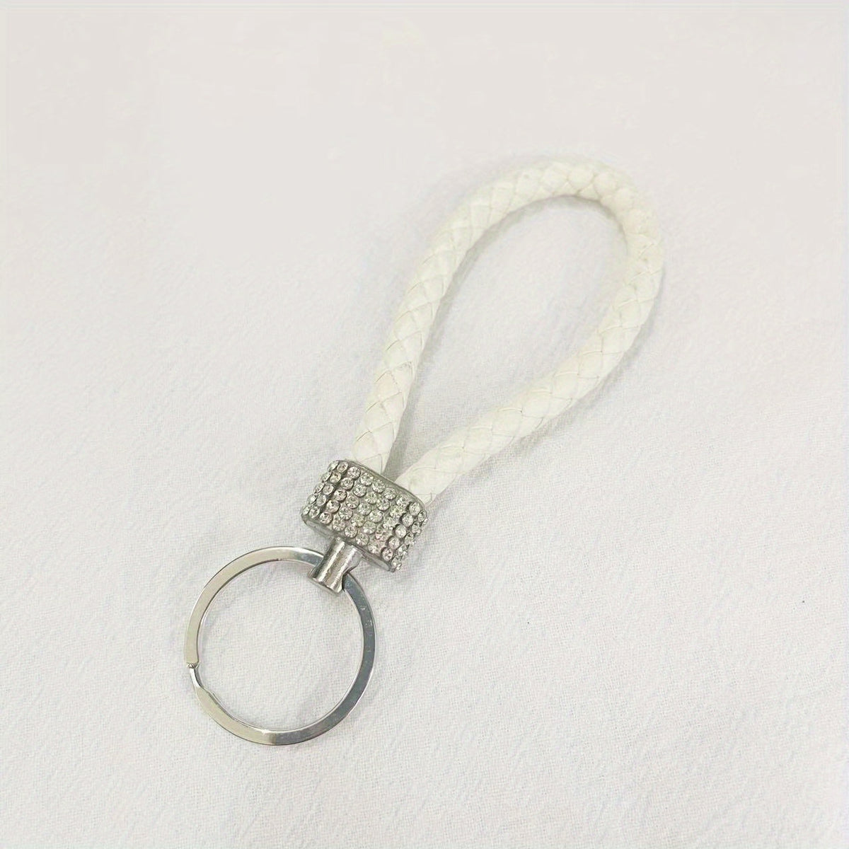 Braided Leather Rope Keychain Car Pendant Couple Bag Accessories