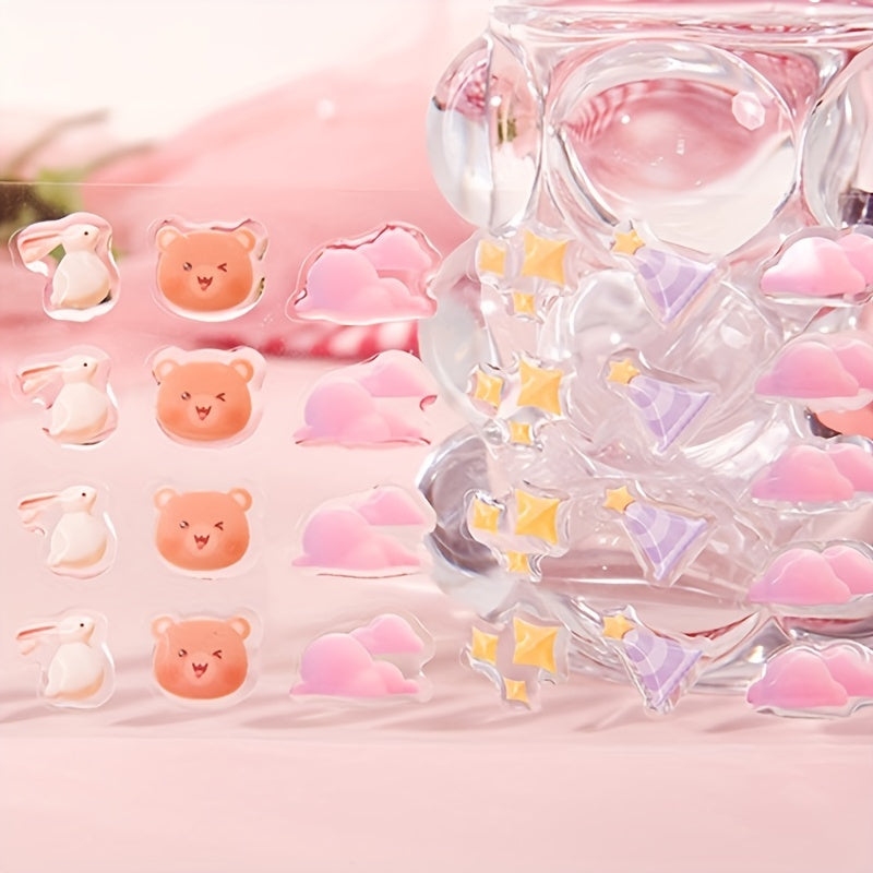 3D Bear Hand Account Sticker Candy Decoration Sticker