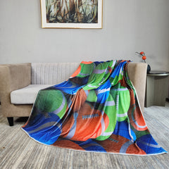 Warm Flannel Blanket with 3D Football Print