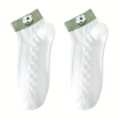 Floral Print Mesh Socks Low Cut Women's Stockings