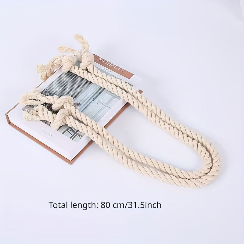 8pcs Natural Cotton Curtain Ties Cream Style Curtain Holdback For Bedroom