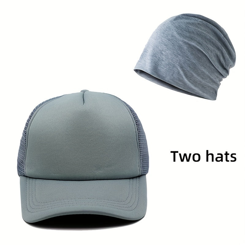 2pcs Hat Buy 1 Get 1 Baseball Cap Mesh Breathable Moon Hat