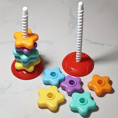 Colorful Rotating Tower Toy for Early Education