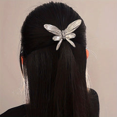 Liquid Metal Butterfly Hair Claw for Women