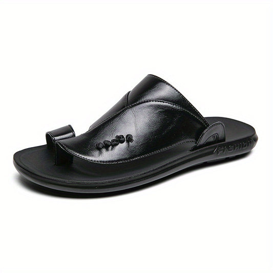 Men's Open Toe Hook And Loop Sandals Non Slip Comfortable Beach Shoes Summer