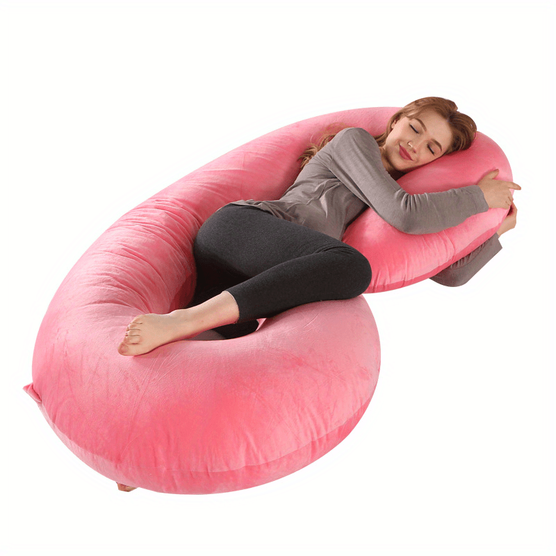 C Shaped Full Body Pillow Cooling Cover for Comfortable Pregnancy Sleep