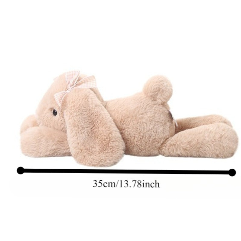 Plush Rabbit Toy with Pink Bow Soft Stuffed Animal
