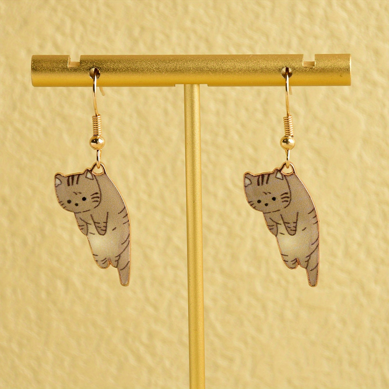 Cartoon Kitten Pendant Earrings Women's Jewelry 5 Colors