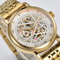 KUERST Men's Double Press Butterfly Buckle Automatic Mechanical Watch