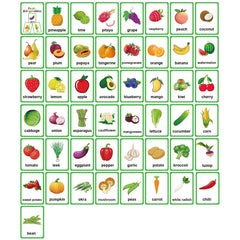Fruit & Veggie Flashcards for Early Readers: 25 Cards, 48 High-Frequency Words