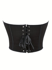 Strapless Corset Bustier Lace Up Body Shaper Women's Lingerie