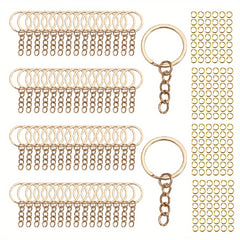 Golden Five Keychain Split Rings w/ Lobster Clasp DIY Accessories