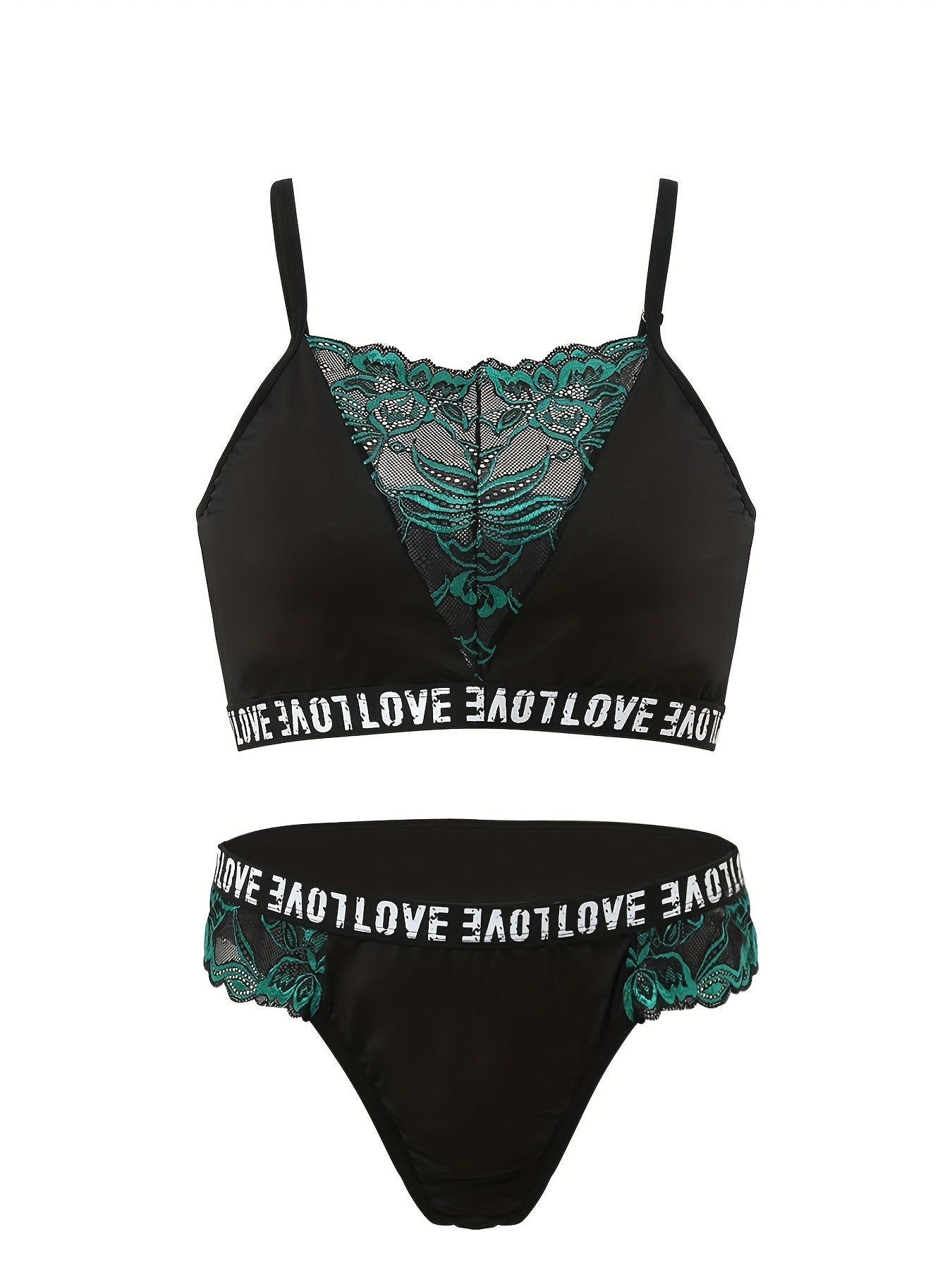  Lace Jacquard Lingerie Set