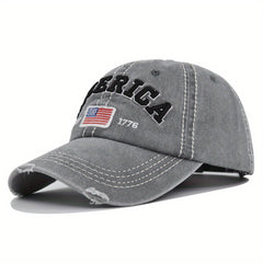 3D Embroidery Baseball Cap AMERICA Peaked Cap Curved Brim Hat Sun Visor