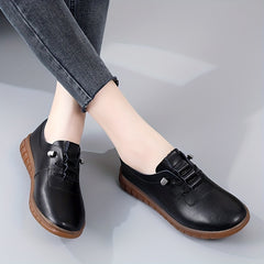 Women's Casual Lace Up Loafers Soft Sole Comfortable Work Shoes