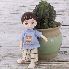 6" BJD Boy Doll Set with Clothes & Greeting Card