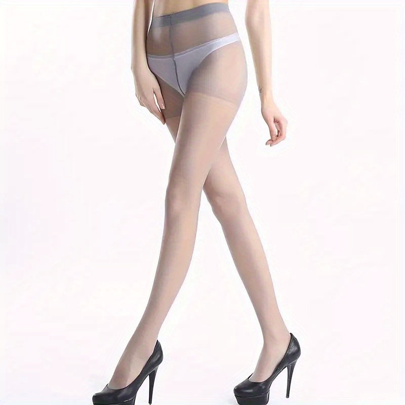 2 Pack High Waist Sheer Footed Pantyhose Women's Stockings