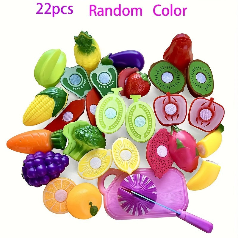 Fruit & Vegetable Chopping Toy Set for Kids
