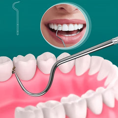 7pcs Stainless Steel Toothpick Set Dental Cleaning Kit Portable Teeth Cleaner