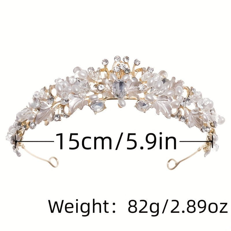 Vintage Silvery Crown Headwear Rhinestone Crystal Wedding Hair Accessories