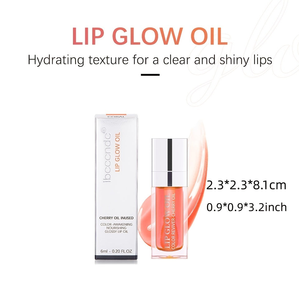 Hydrating Lip Glow Plumping Lip Tint with Glitter Shine Primer