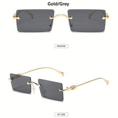 Metal Rimless Sunglasses