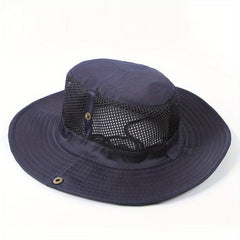 Mesh Hollow Out Sun Hat Unisex Breathable Sunshade Bucket Hat