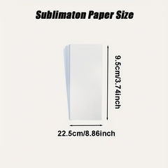 Sublimation Paper 100 Sheets 8.89x22.86 cm for DIY Heat Transfer