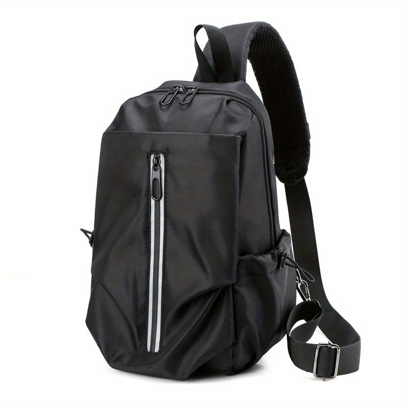 Men's Chest Bag USB Charging Port Outdoor Shoulder Bag