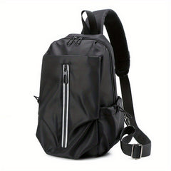 Men's Chest Bag USB Charging Port Outdoor Shoulder Bag
