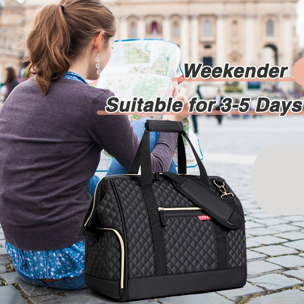 Women's Weekend Overnight Bag 33L Large Opening Travel Duffle