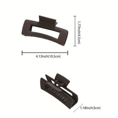 Women's Large Hair Claw Hollowed Rectangle Hair Accessories
