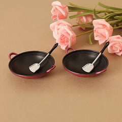Tiny Dollhouse Kitchen Set with Frying Pan and Eggs - OB11 Compatible