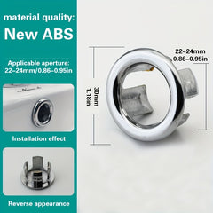 Ceramic Basin Overflow Hole Cover - Decorative and Functional Sink Accessory