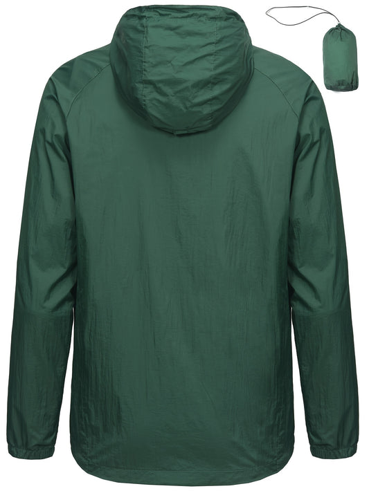 Men's Casual Waterproof Hooded Windbreaker Jacket