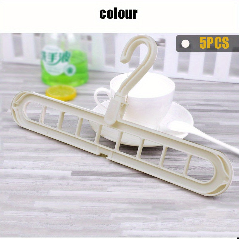 5pcs Multifunctional Closet Organizer with 9 Hole Coat Hanger