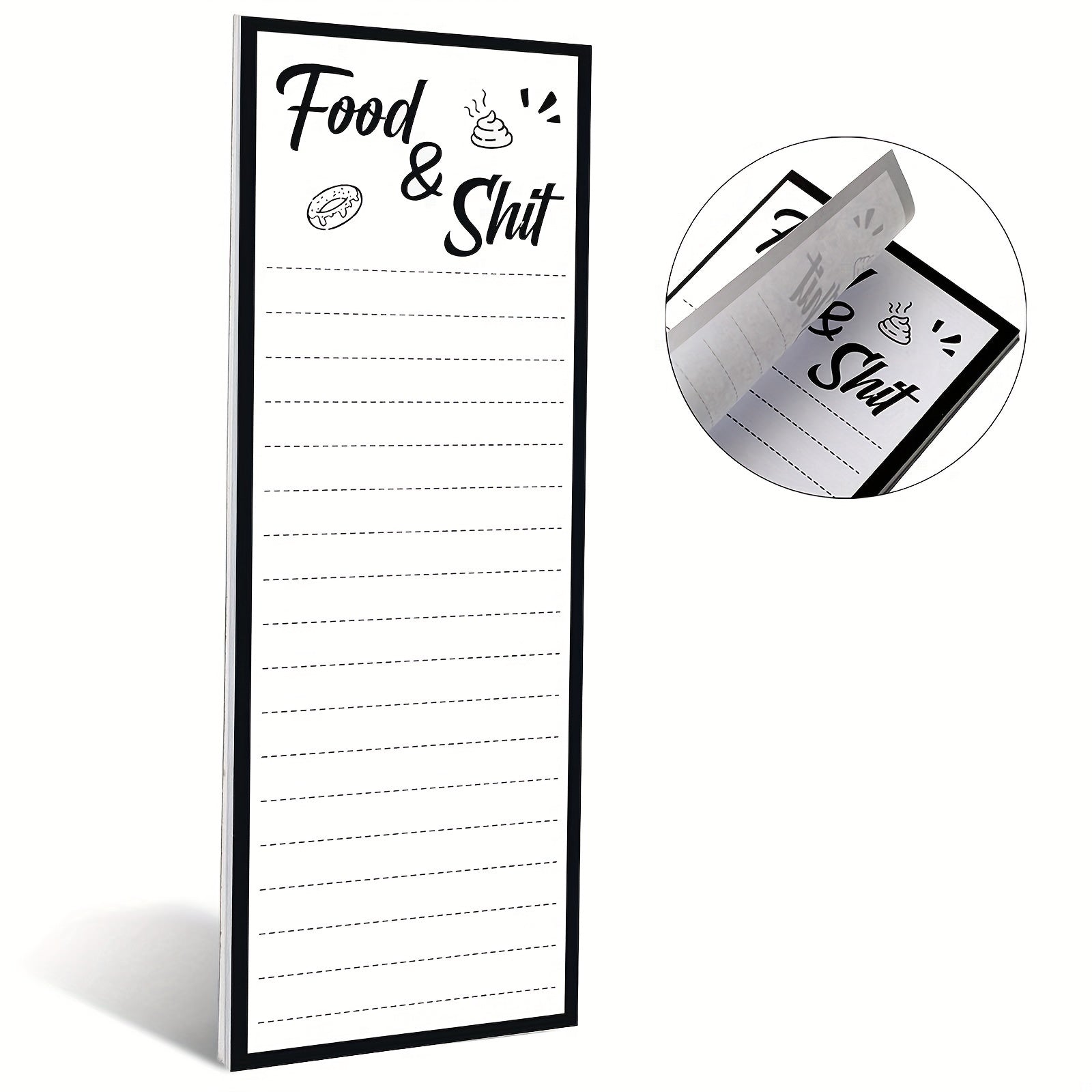 2pcs Magnetic List Notepad Funny Grocery List 50 Sheets