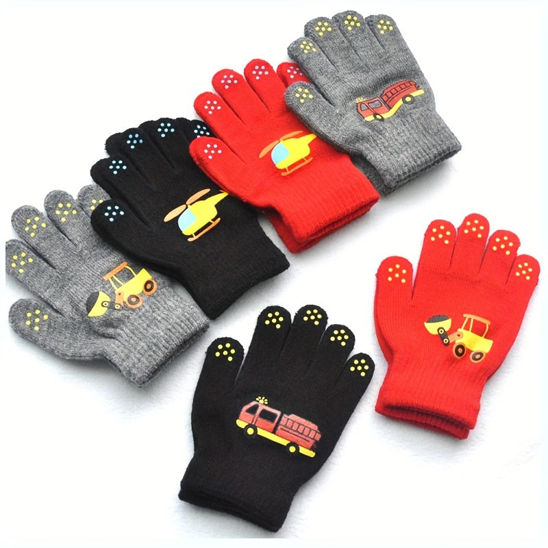 Kids Magic Elastic Gloves, Winter Warm Knitted Glove