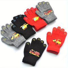 Kids Magic Elastic Gloves, Winter Warm Knitted Glove