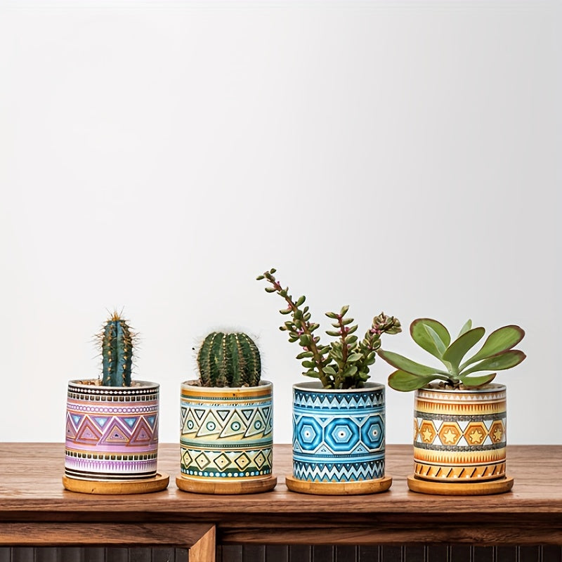 Nordic Style Ceramic Flower Pot for Succulents, Indoor and Outdoor Use