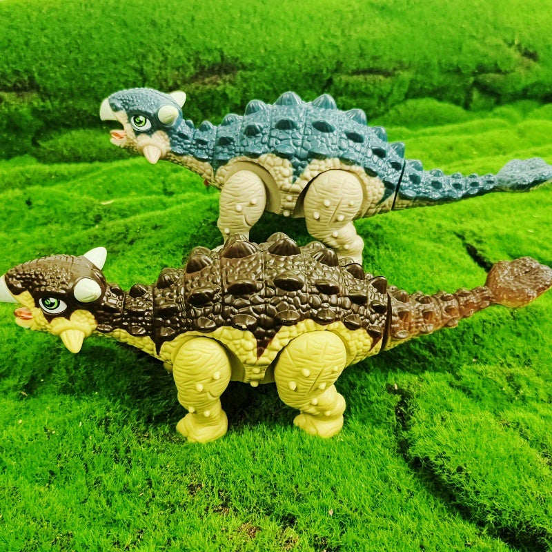 Light-Up Triceratops Dinosaur Toy w/Sound Plastic Figurine
