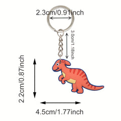 12pcs Dinosaur Keychain Set PVC Prehistoric Monster Charms for Bags & Backpacks