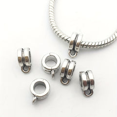 120pcs Antique Silver/Gold Clasps Connector Bail Tube Beads for DIY Jewelry