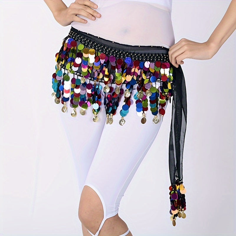 Sequin Belly Dance Hip Cover Skirt