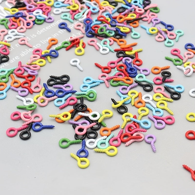 100pcs Metal Paint Sheep Eye Nails Screws Horn Nails DIY Jewelry Accessories