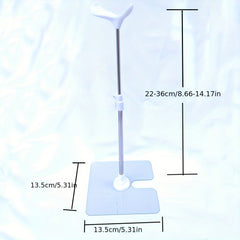 Stainless Steel BJD Doll Stand Doll Support Holder Silvery Gray