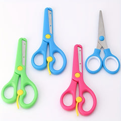 Round Head Office Paper Cutting Tool Stainless Steel Scissors