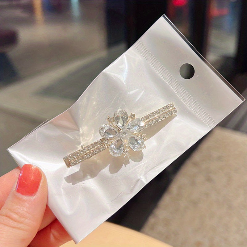 Rhinestone Metal Hair Barrettes Flower Hair Clips Crystal Hair Accessories
