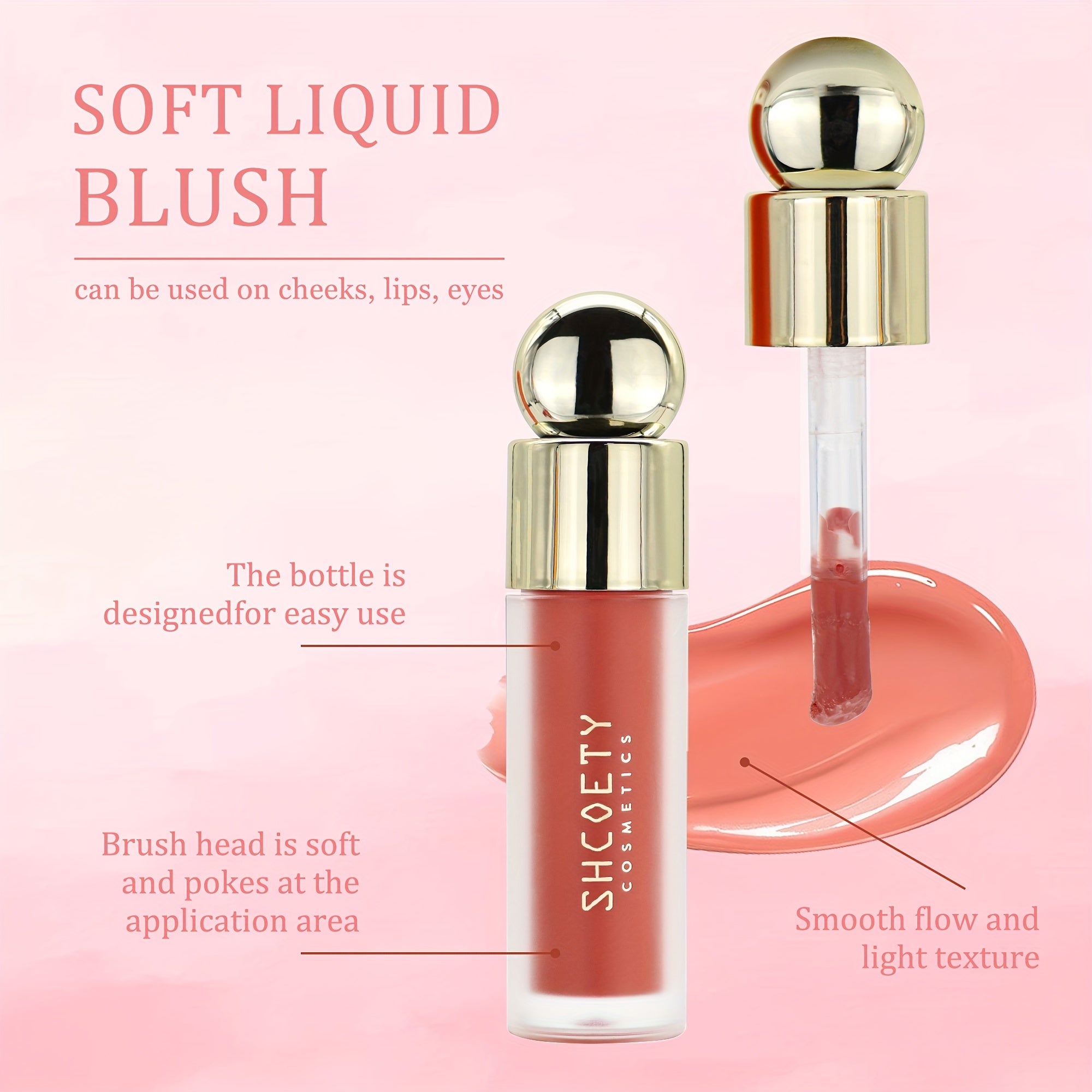 Matte Liquid Blush Lipstick Lip Glaze Blush Dual Purpose Liquid